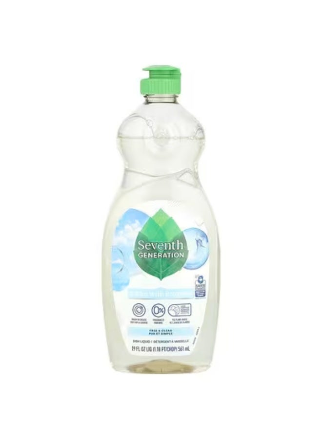 Seventh Generation, Dish Liquid, Free & Clear, 19 fl oz (561 ml)